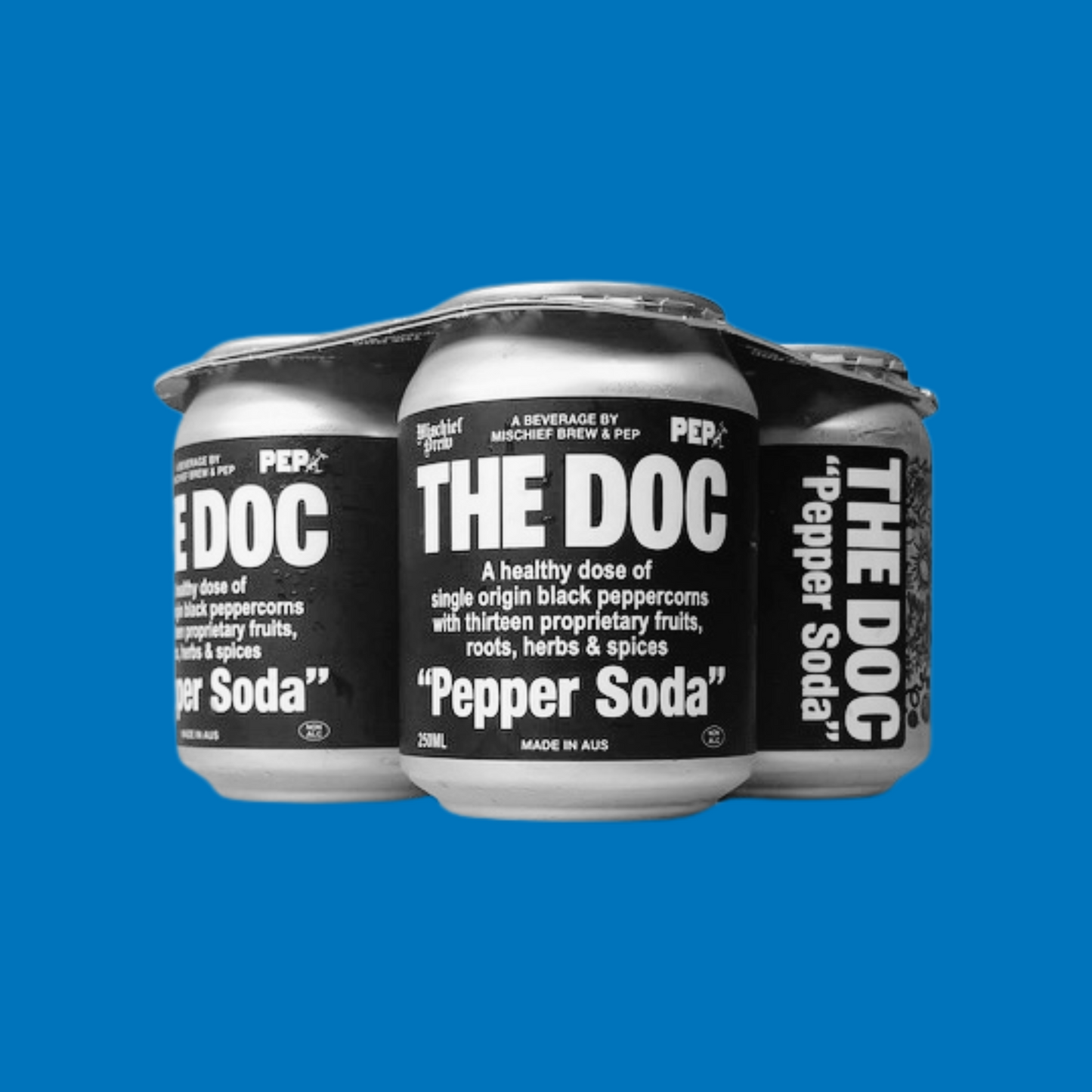 The Doc Pepper Soda – 4-Pack (250 ml Cans)