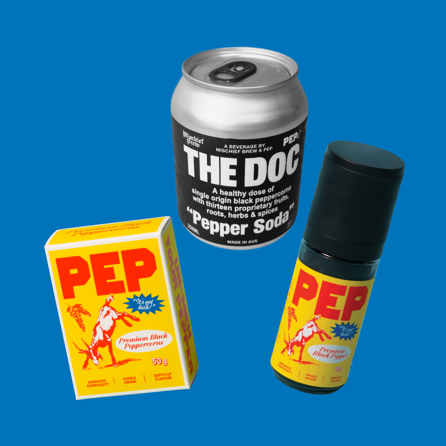 Pep Grinder + Refill Pack + The Doc 4-Pack