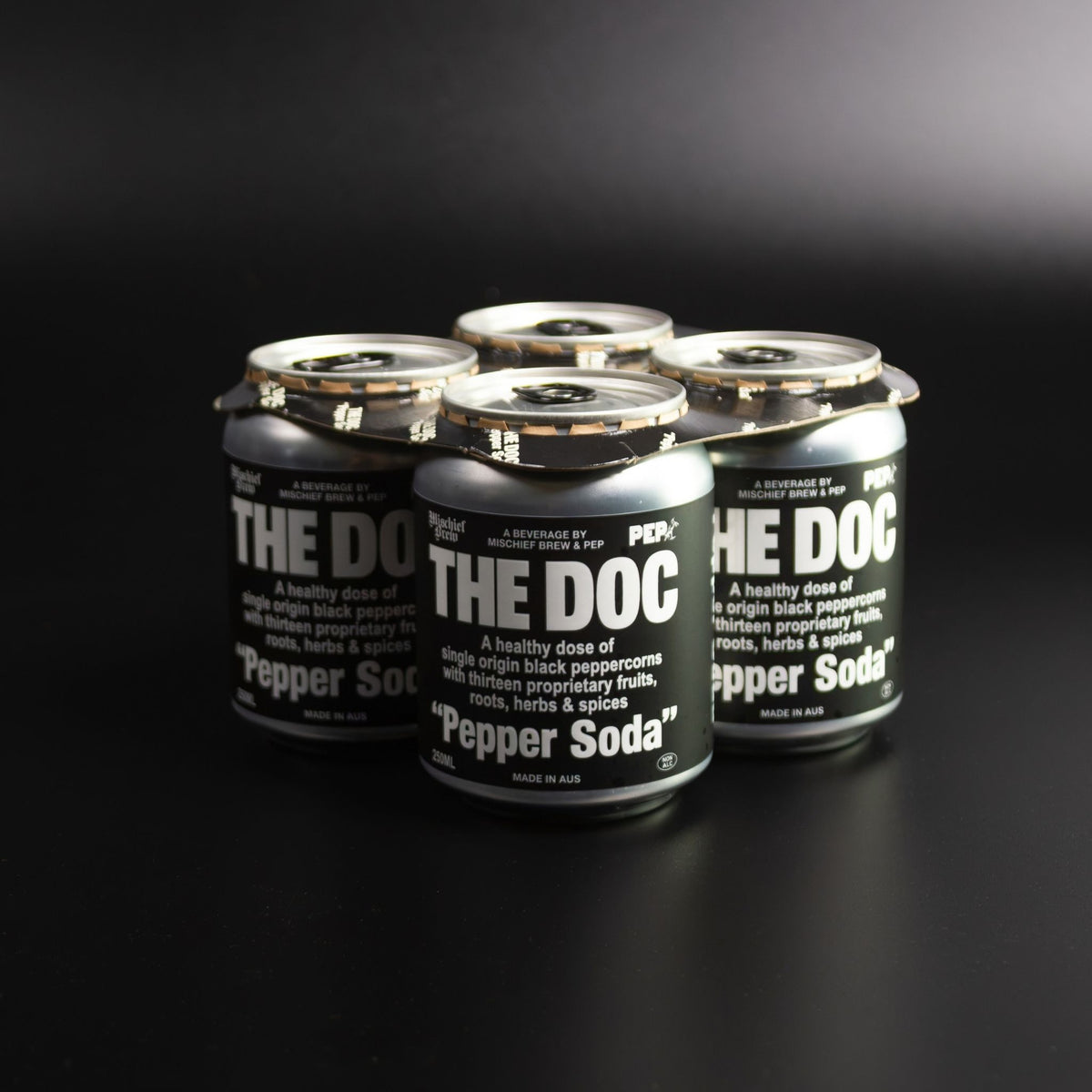 The Doc Pepper Soda – 4-Pack (250 ml Cans)