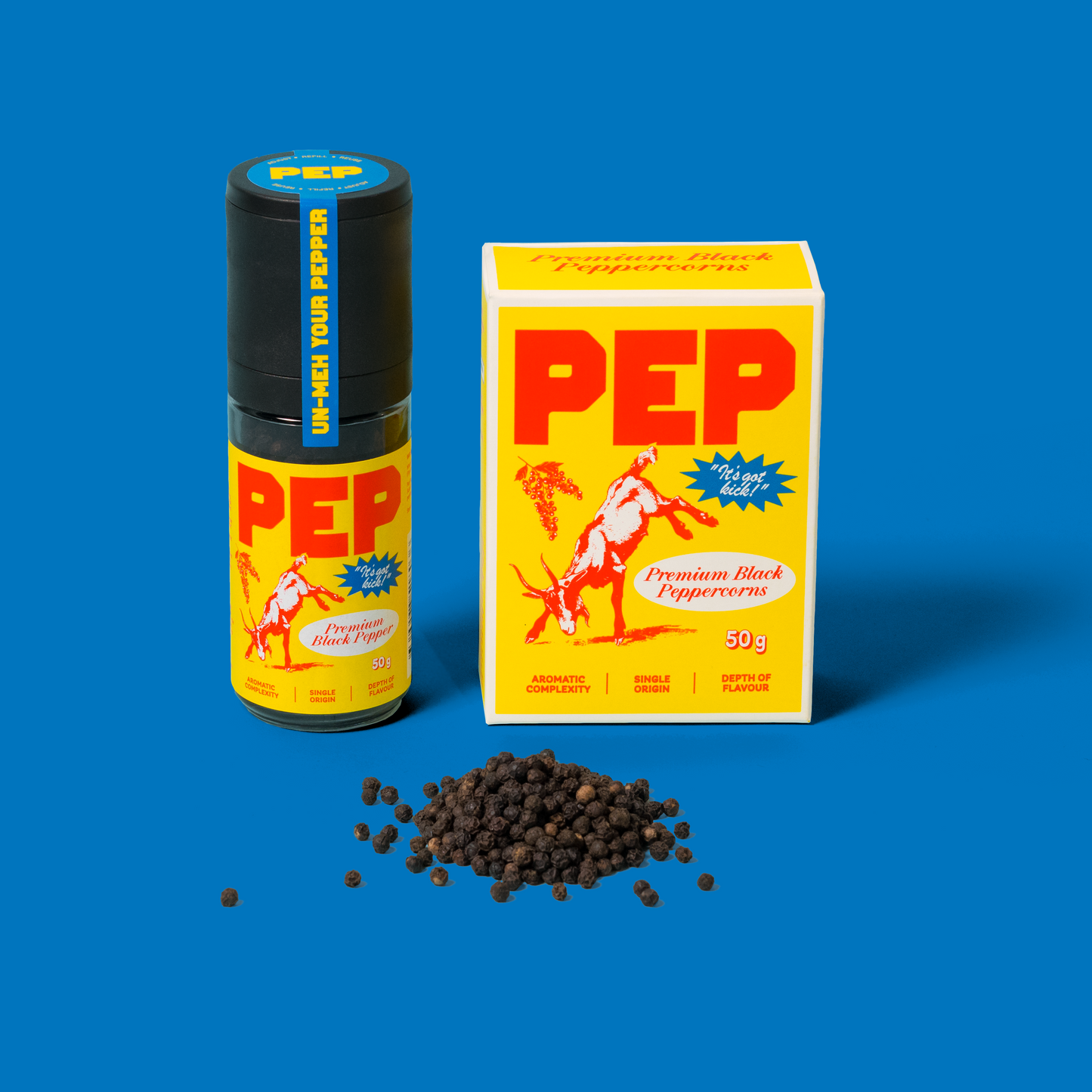 Pep Pepper Grinder + 1 Refill Packet