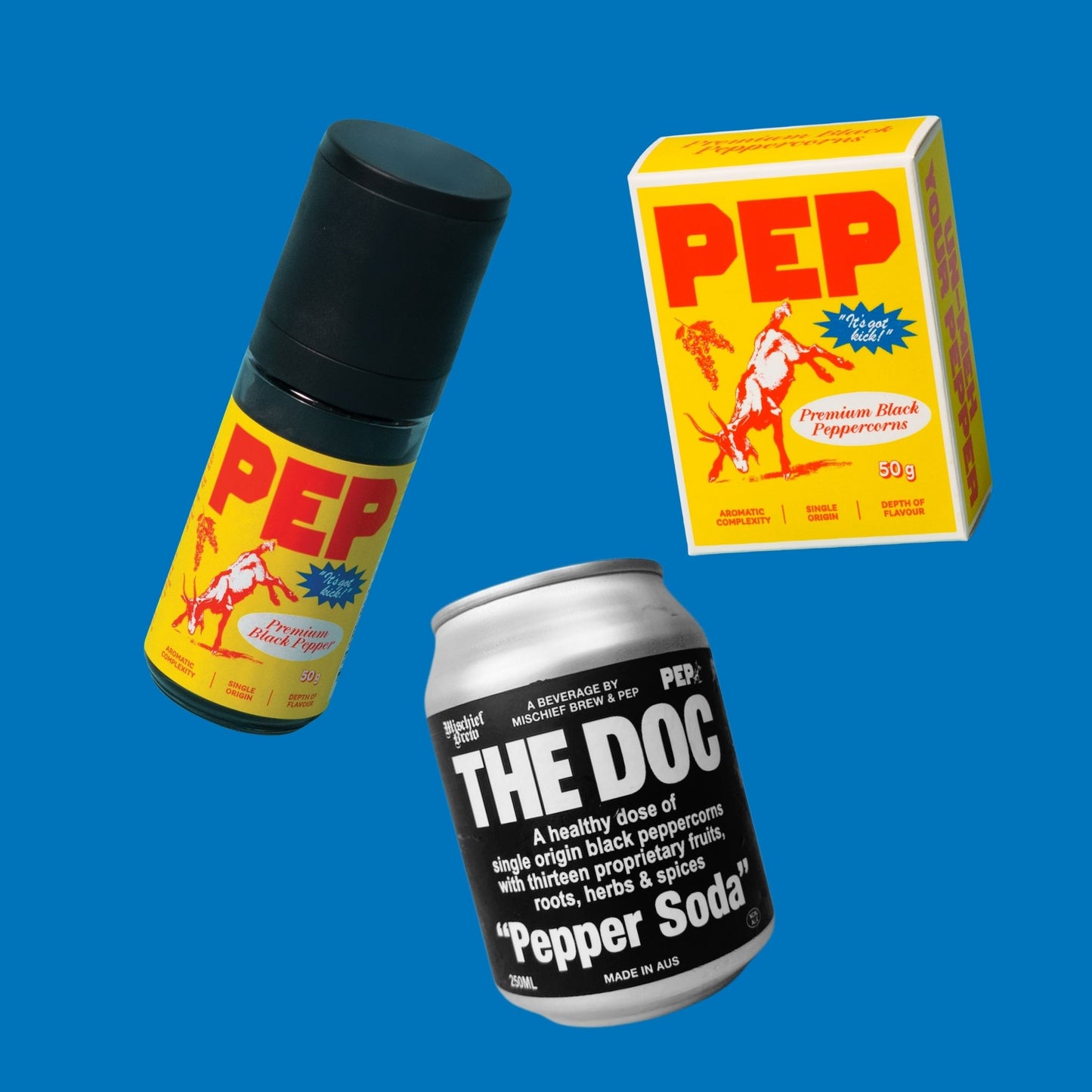 Pep Grinder + Refill Pack + The Doc 4-Pack