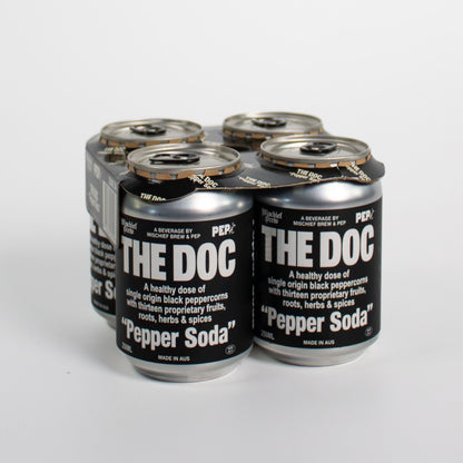 The Doc Pepper Soda – 4-Pack (250 ml Cans)