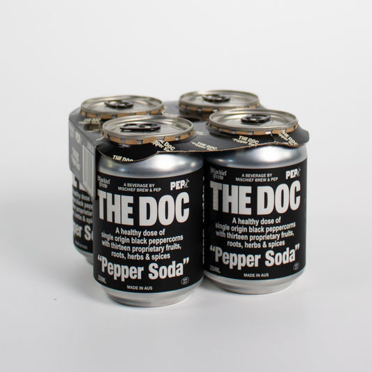 The Doc Pepper Soda – 4-Pack (250 ml Cans)